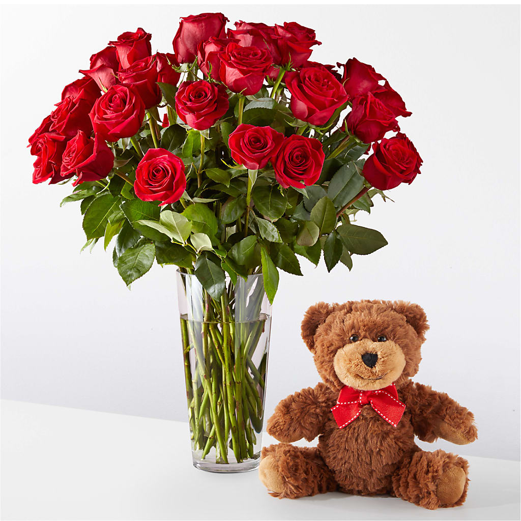 Romantic Long Stem Red Rose Bouquet Bundles – Floristeria Fabiana, Charlotte NC