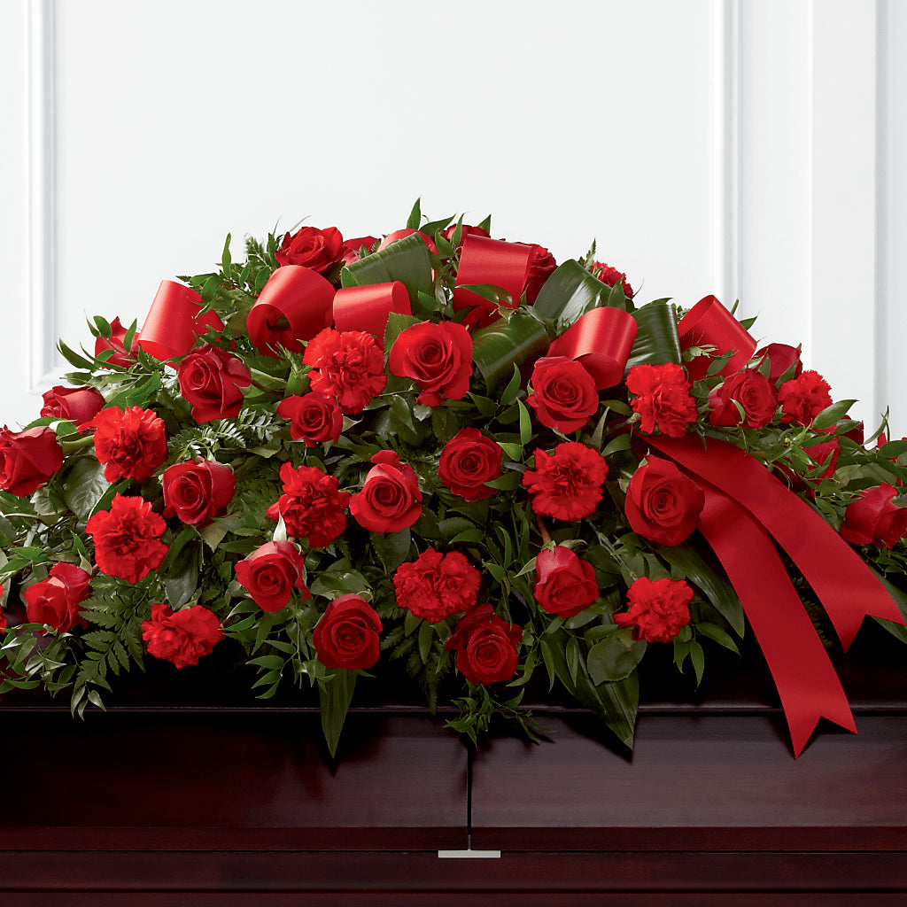 Tribute of Life Casket Spray – Floristeria Fabiana, Charlotte NC