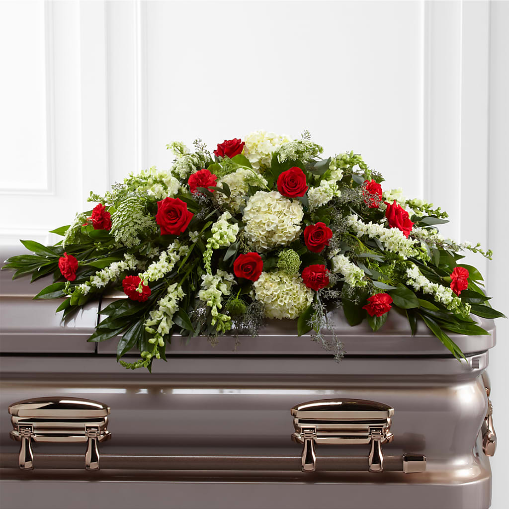 Sincerity Casket Spray – Floristeria Fabiana, Charlotte NC