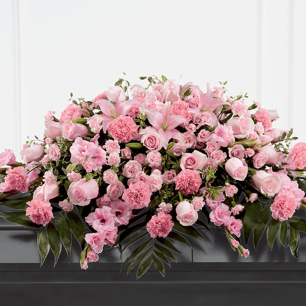 Garden of Comfort Casket Spray (Standard) – Floristeria Fabiana, Charlotte NC
