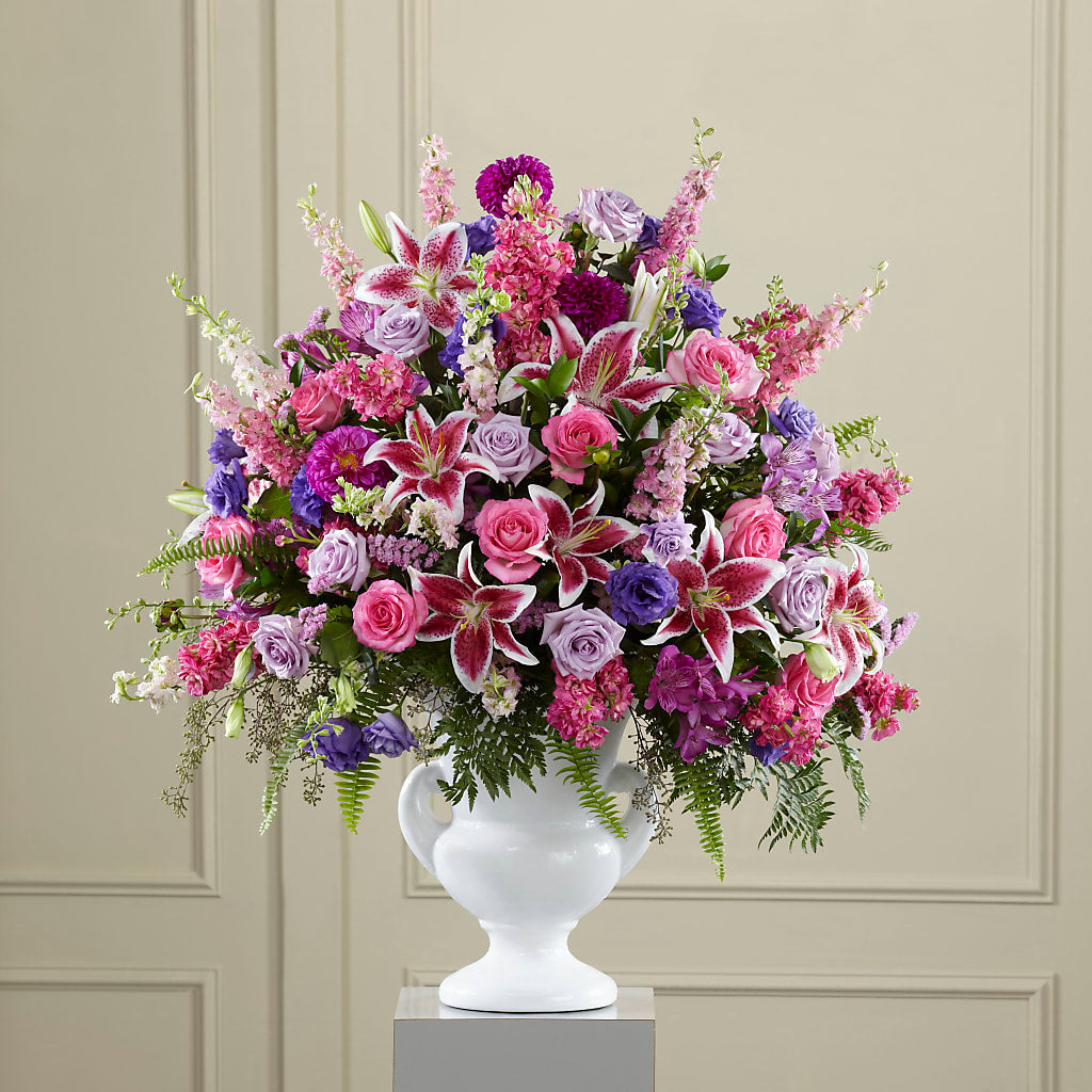 Peaceful Tribute Arrangement – Floristeria Fabiana, Charlotte NC