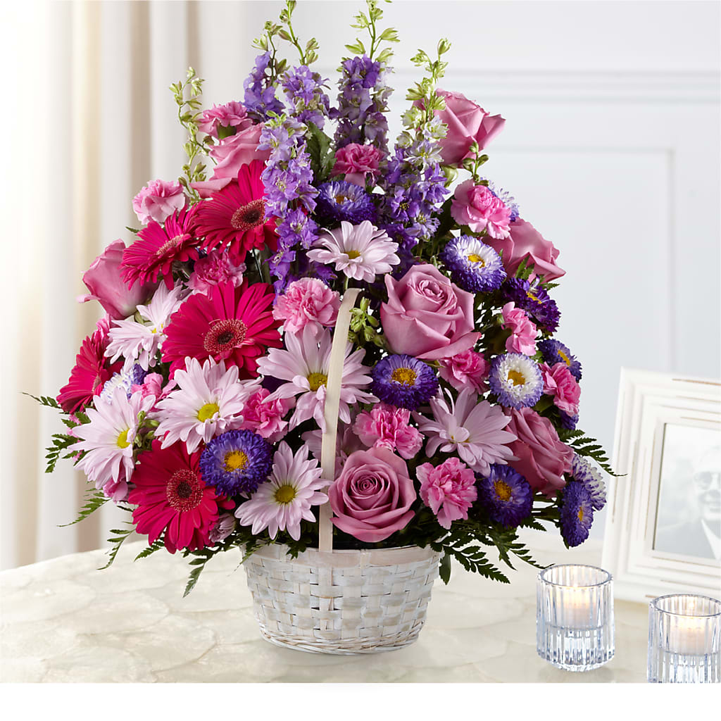 Pastel Peace Basket – Floristeria Fabiana, Charlotte NC
