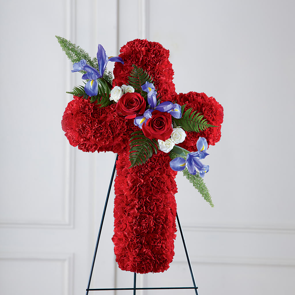 Faithful Hero Floral Cross – Floristeria Fabiana, Charlotte NC