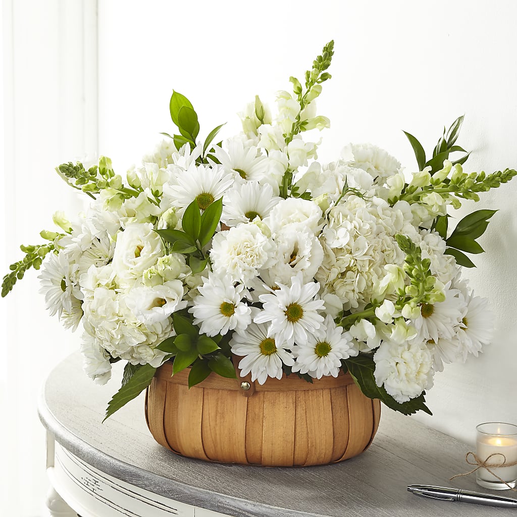 Pure Ivory Basket – Floristeria Fabiana, Charlotte NC