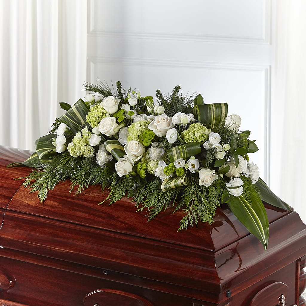 Hopeful Gesture Casket Spray – Floristeria Fabiana, Charlotte NC