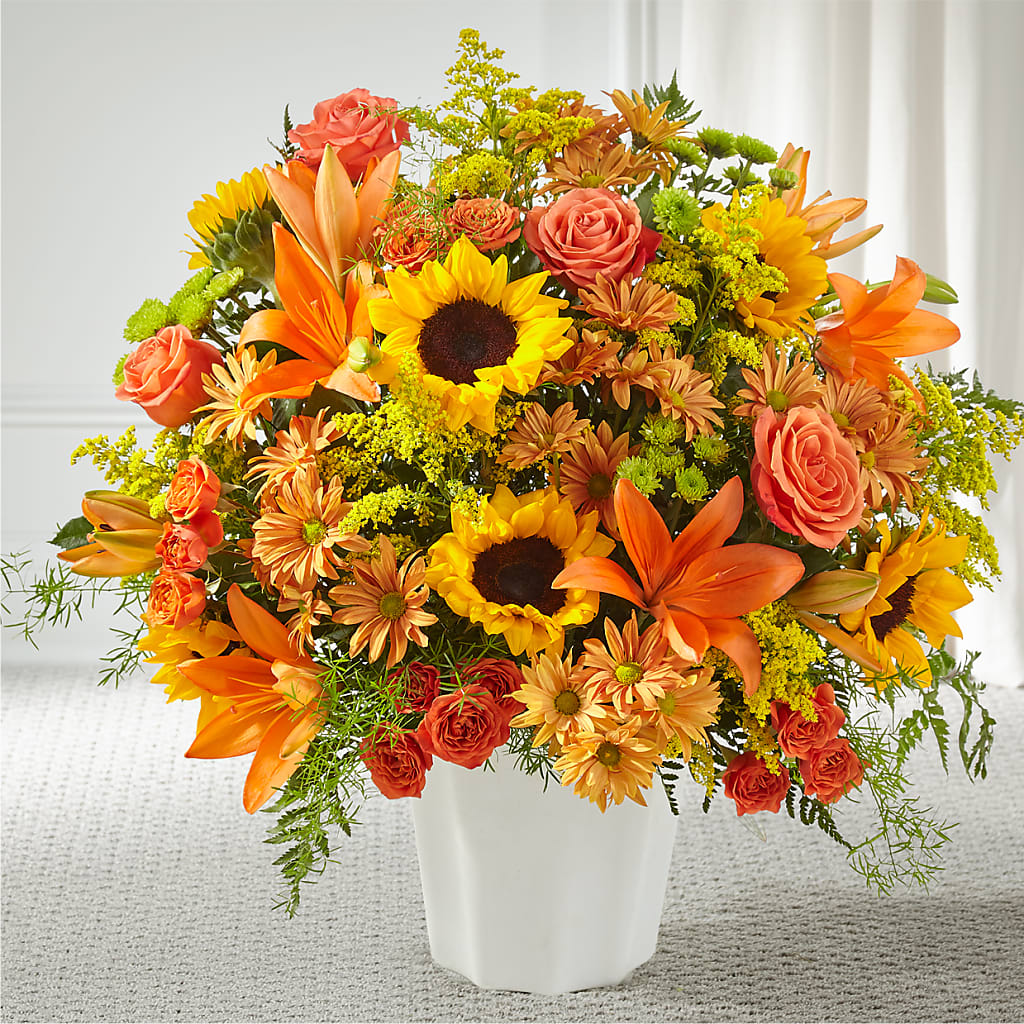 Harvest Thoughts Floor Basket – Floristeria Fabiana, Charlotte NC