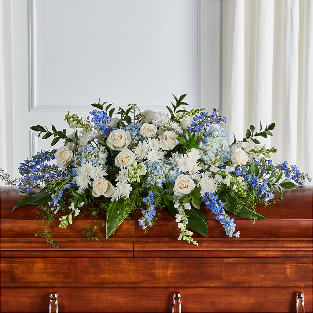 Timeless Essence Casket Spray – Floristeria Fabiana, Charlotte NC