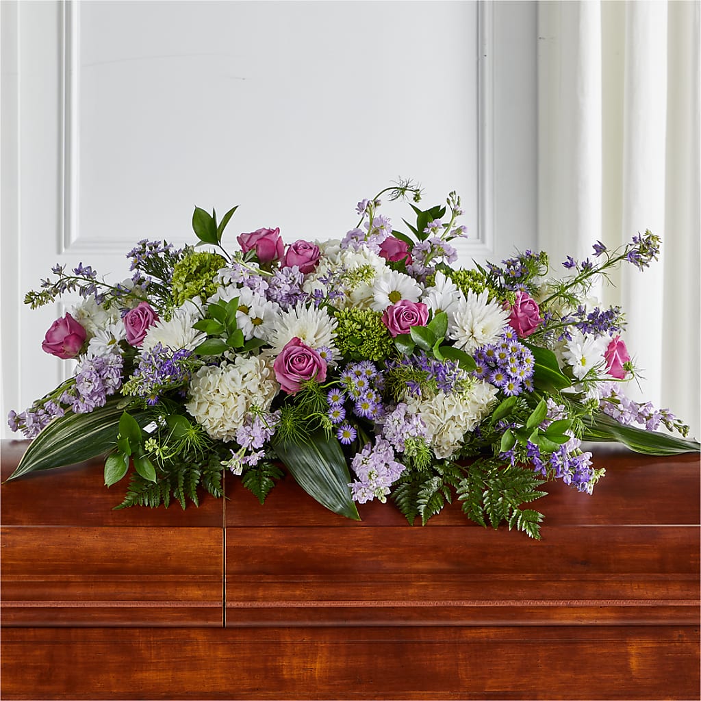 Meadows of Serenity Casket Spray – Floristeria Fabiana, Charlotte NC