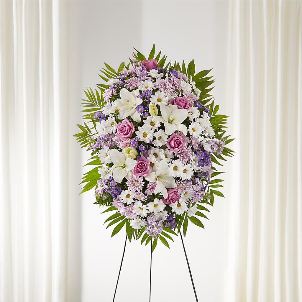 Surrounded by Love Standing Spray – Floristeria Fabiana, Charlotte NC