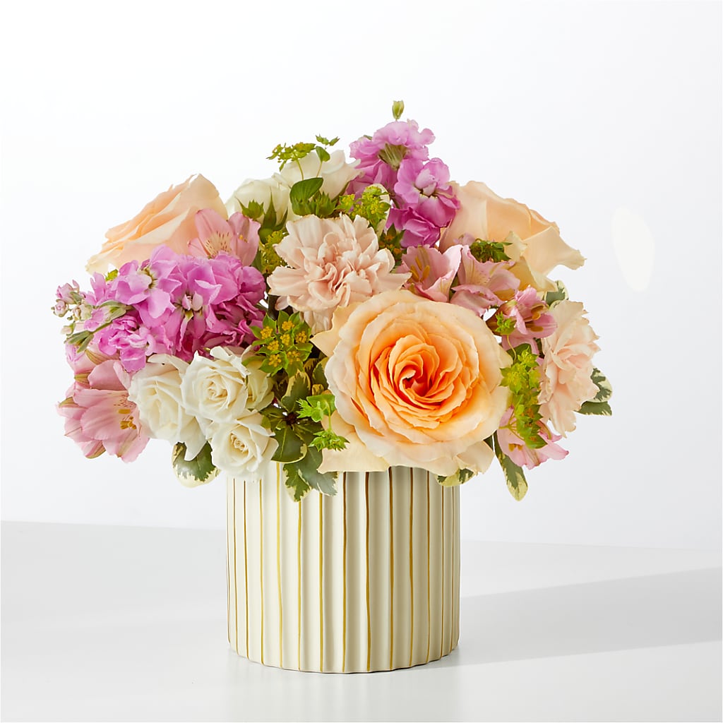 Paradise Bouquet with Ivory Vase – Floristeria Fabiana, Charlotte NC