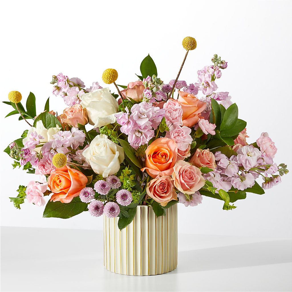 French Market Bouquet with Ivory Vase – Floristeria Fabiana, Charlotte NC