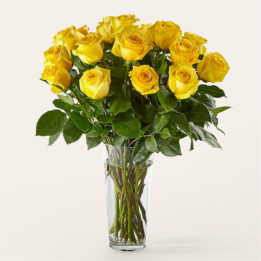 Long Stem Yellow Rose Bouquet –  Floristeria Fabiana, Charlotte NC