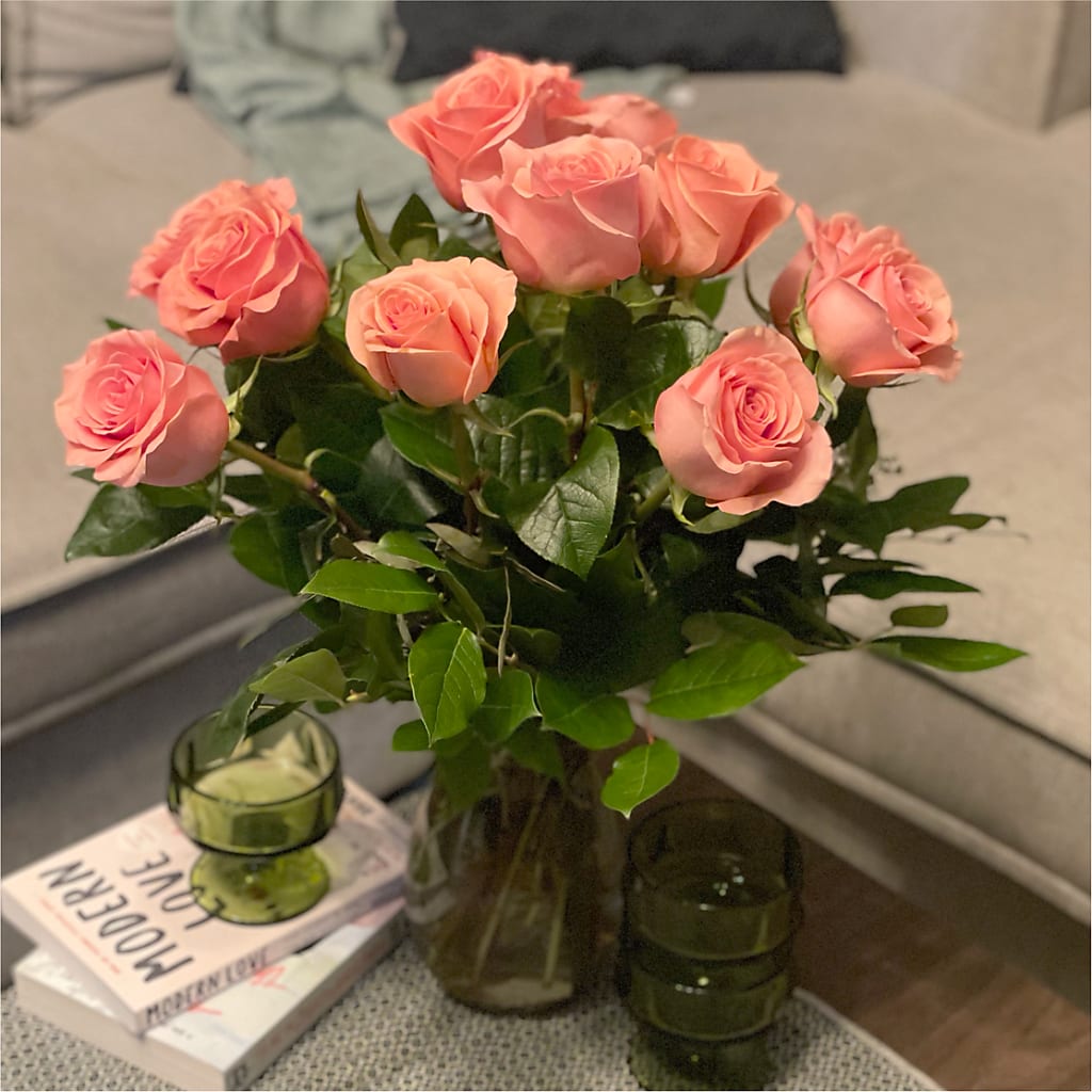Long Stem Pink Rose Bouquet –  Floristeria Fabiana, Charlotte NC