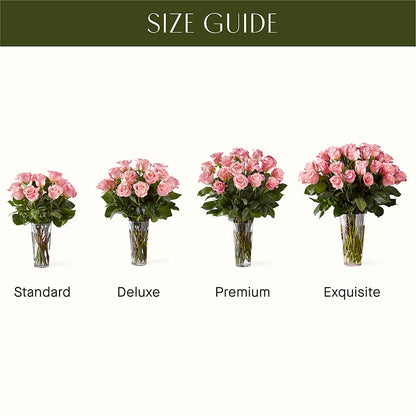 Long Stem Pink Rose Bouquet –  Floristeria Fabiana, Charlotte NC