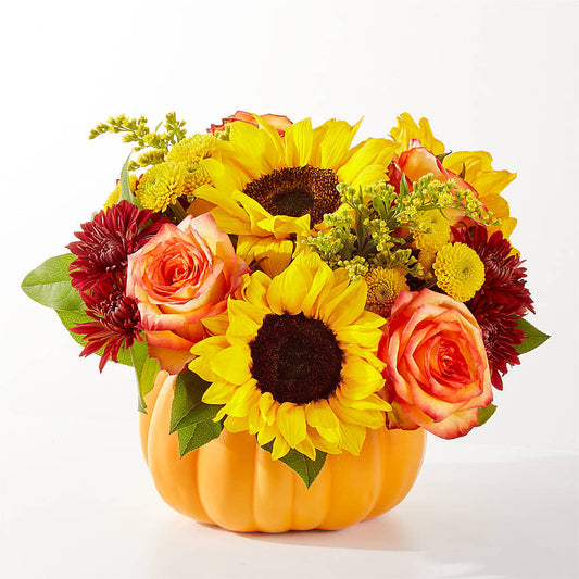 Golden Gourd Pumpkin Bouquet –  Floristeria Fabiana, Charlotte NC