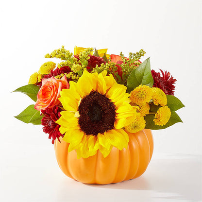 Golden Gourd Pumpkin Bouquet –  Floristeria Fabiana, Charlotte NC
