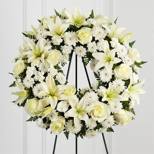 Treasured Tribute Wreath –  Floristeria Fabiana, Charlotte NC
