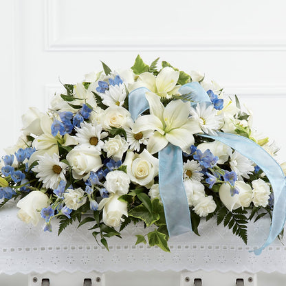 Tender Treasure Casket Spray –  Floristeria Fabiana, Charlotte NC