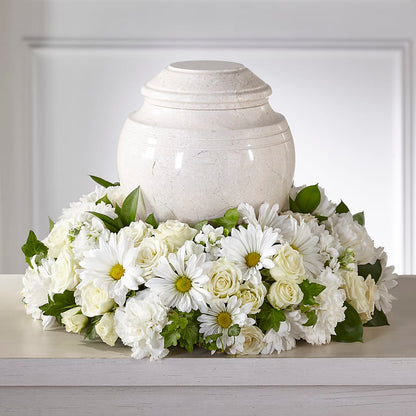 Ivory Gardens Cremation Adornment –  Floristeria Fabiana, Charlotte NC