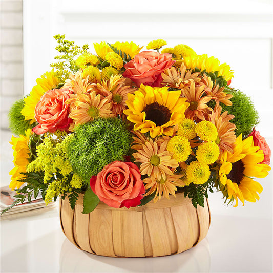 Harvest Sunflower Basket –  Floristeria Fabiana, Charlotte NC