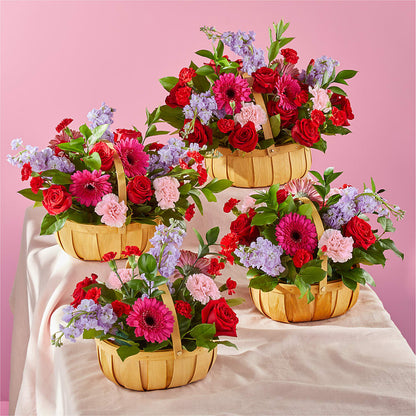 Pink Picnic Basket –  Floristeria Fabiana, Charlotte NC
