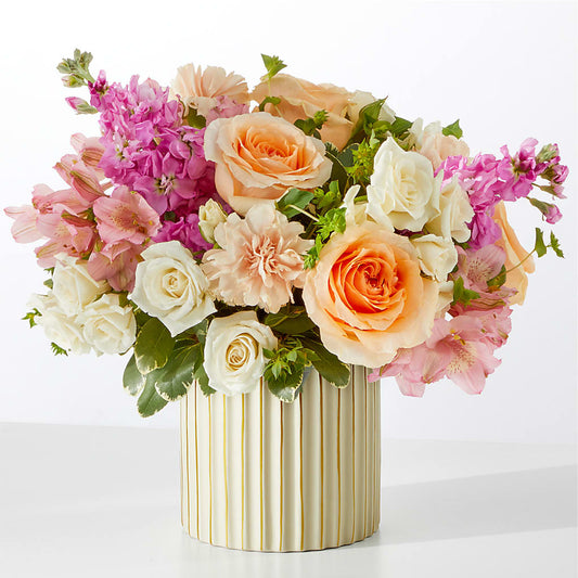 Paradise Bouquet with Ivory Vase –  Floristeria Fabiana, Charlotte NC