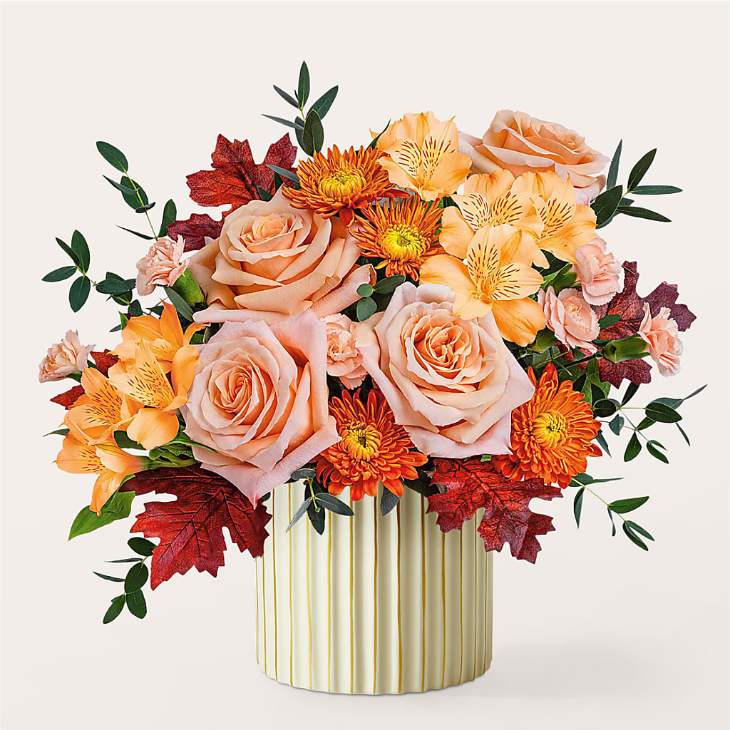 Spiced Latte Bouquet with Ivory Vase –  Floristeria Fabiana, Charlotte NC