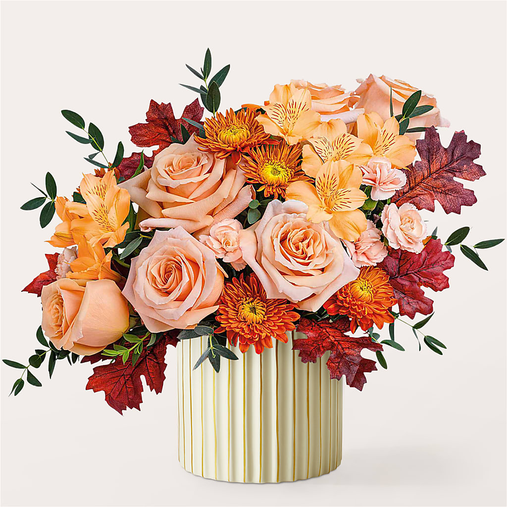 Spiced Latte Bouquet with Ivory Vase –  Floristeria Fabiana, Charlotte NC