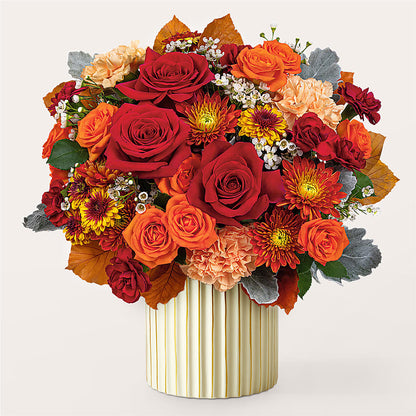 Merlot Bouquet with Ivory Vase –  Floristeria Fabiana, Charlotte NC