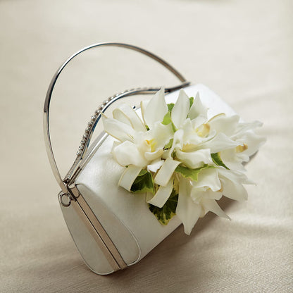 White Purse Decor –  Floristeria Fabiana, Charlotte NC