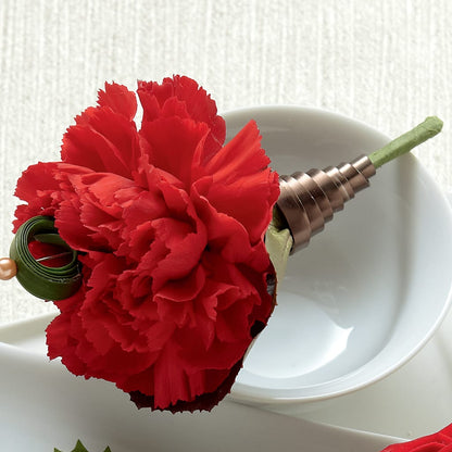 Red Carnation Boutonniere –  Floristeria Fabiana, Charlotte NC