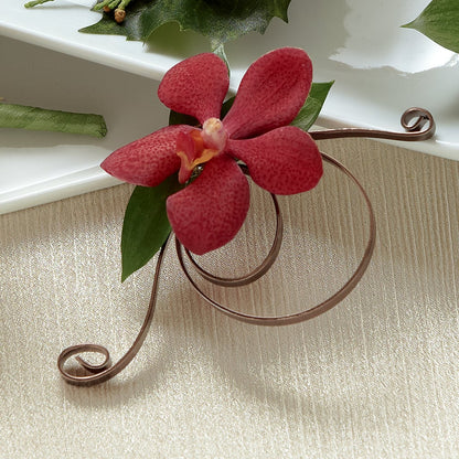 Red Mokara Boutonniere –  Floristeria Fabiana, Charlotte NC